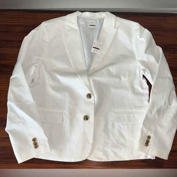 J. Crew Factory Womens Two button blazer BP095 White 12 - Picture 4 of 6